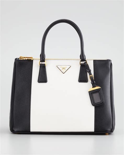 prada purse black and white|prada black and white bag.